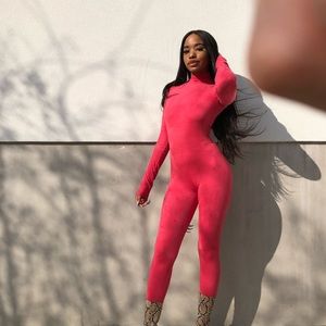 Walk Company Pink Longsleeved Jumpsuit